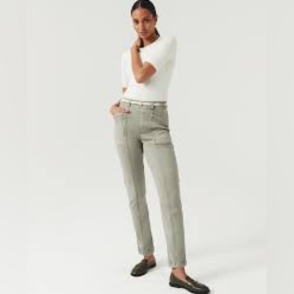 SPANX Pants - Spanx Stretch Twill Straight Leg Pant-Olive Oil